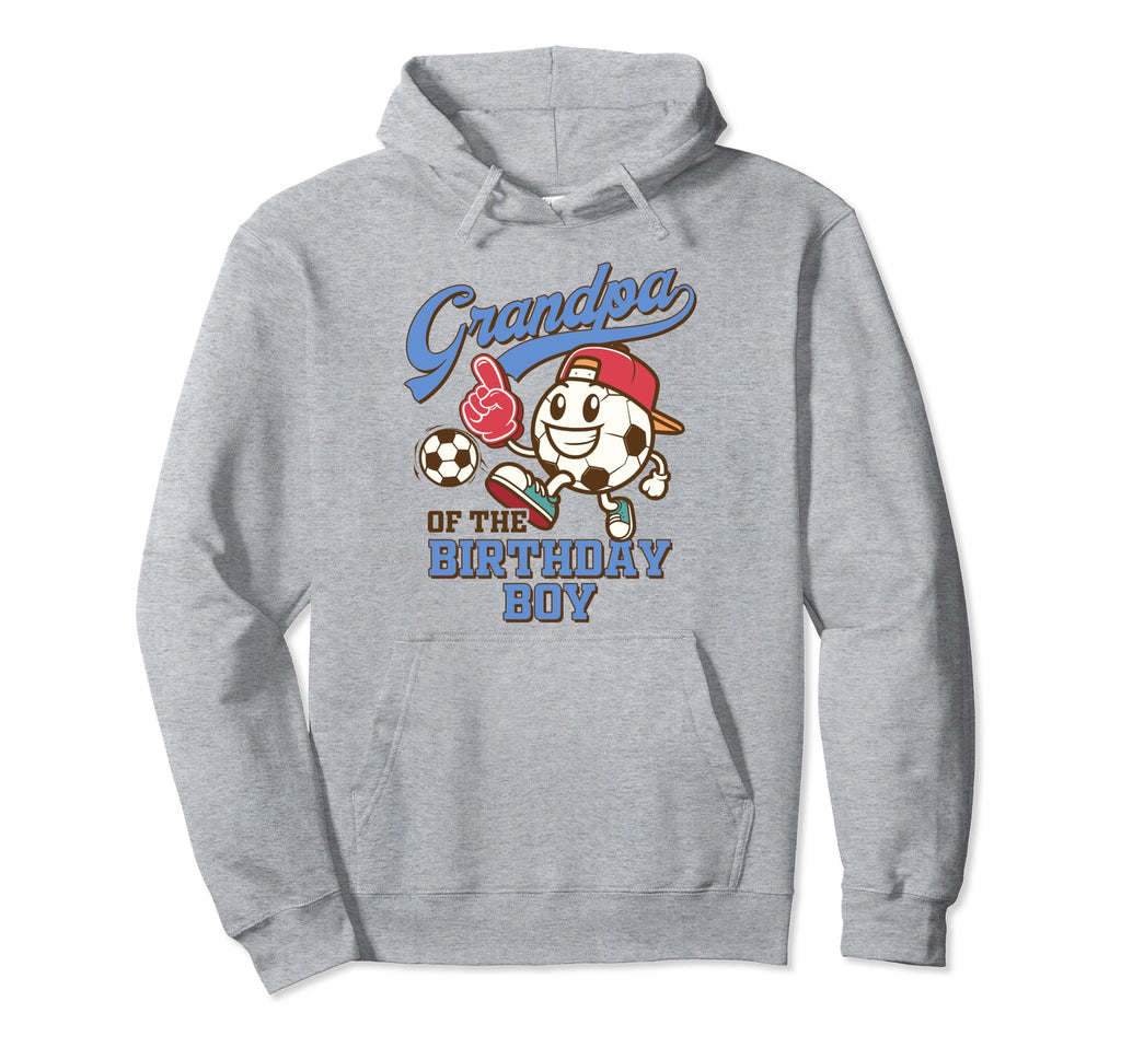 Soccer Grandpa Birthday Family Hoodie - Minimalist Print for Adults - T-Shirt, Sweatshirt, Hoodie