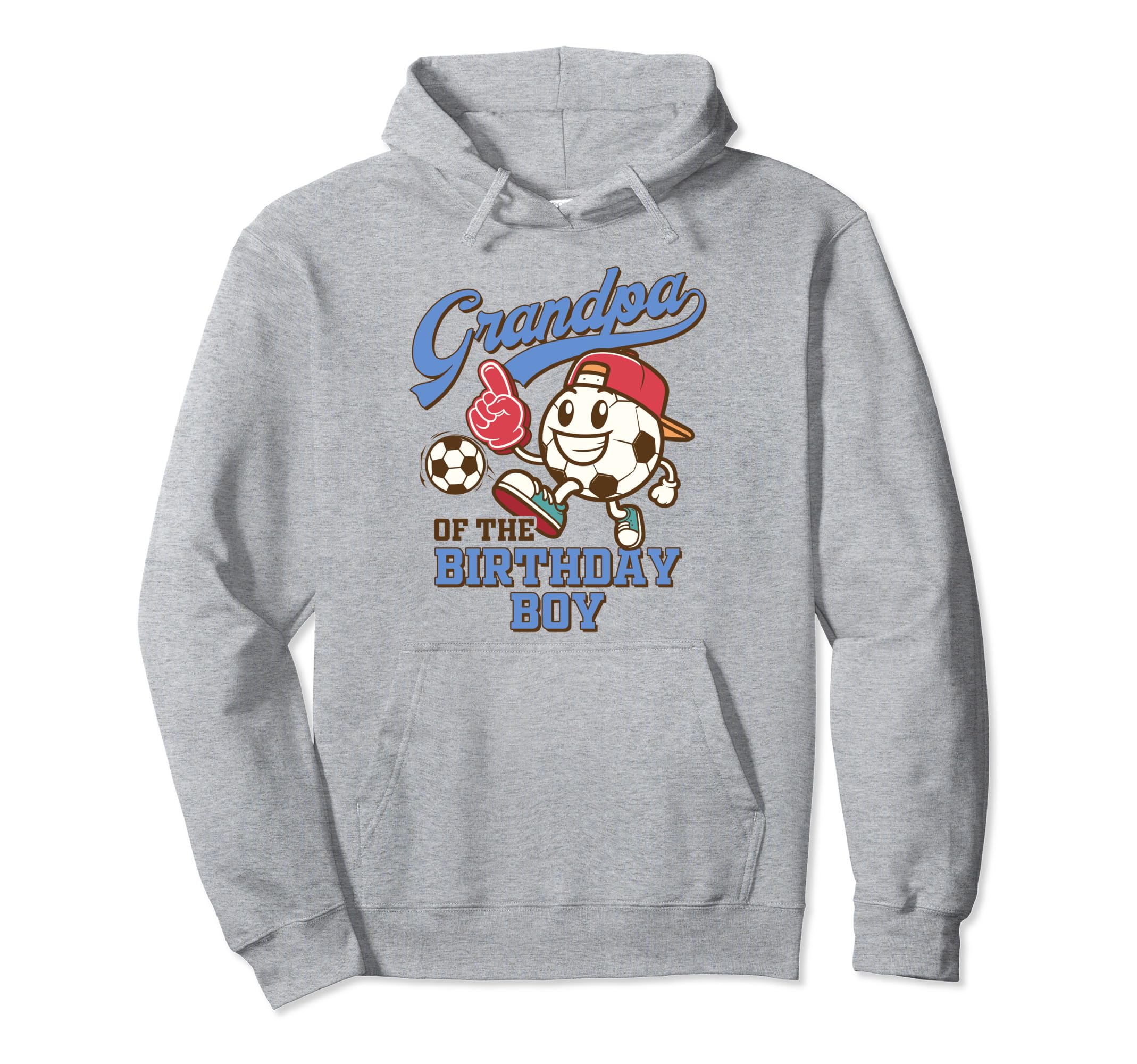 Soccer Grandpa Birthday Family Hoodie - Minimalist Print for Adults - T-Shirt, Sweatshirt, Hoodie