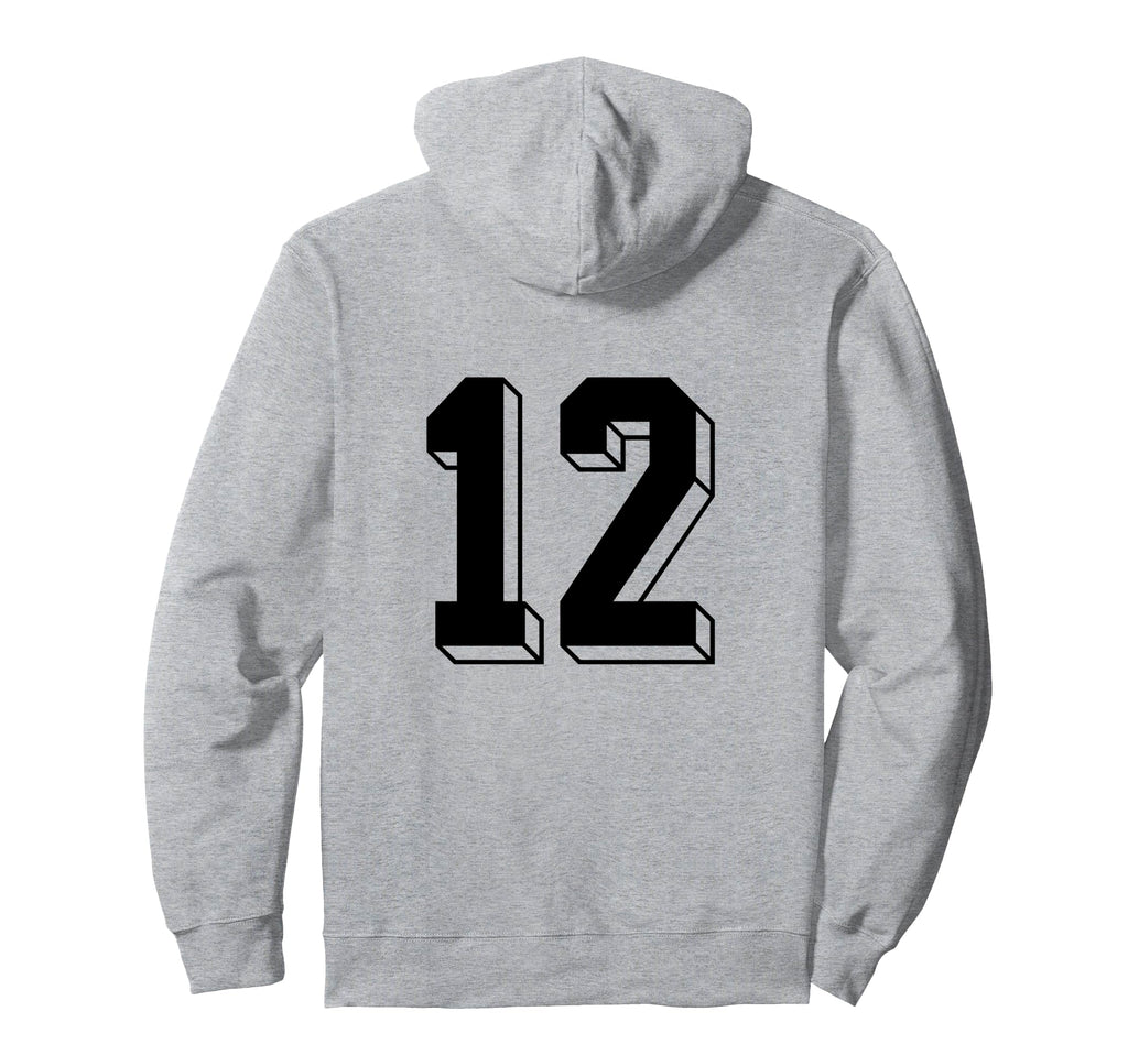 Number 12 Backside 80S 90S Team Jersey Hoodie - Unique Graphic Men Women - T-Shirt, Sweatshirt, Hoodie
