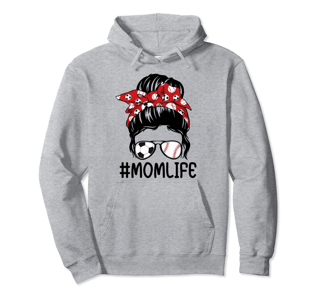 Mom Life Softball Baseball And Soccer Hoodie - Trendy Graphic Men Women - T-Shirt, Sweatshirt, Hoodie