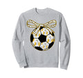 Unique Soccer Ball Pattern Bow Sweatshirt - Novelty Apparel for Adults - T-Shirt, Sweatshirt, Hoodie