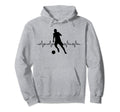 Football Heartbeat Soccer Lovers Hoodie - Trendy Graphic Men Women - T-Shirt, Sweatshirt, Hoodie