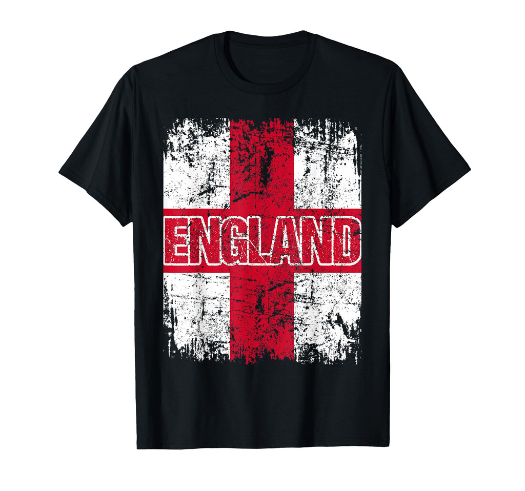 England Flag Distressed England T-Shirt - Custom Art Print Men Women - T-Shirt, Sweatshirt, Hoodie