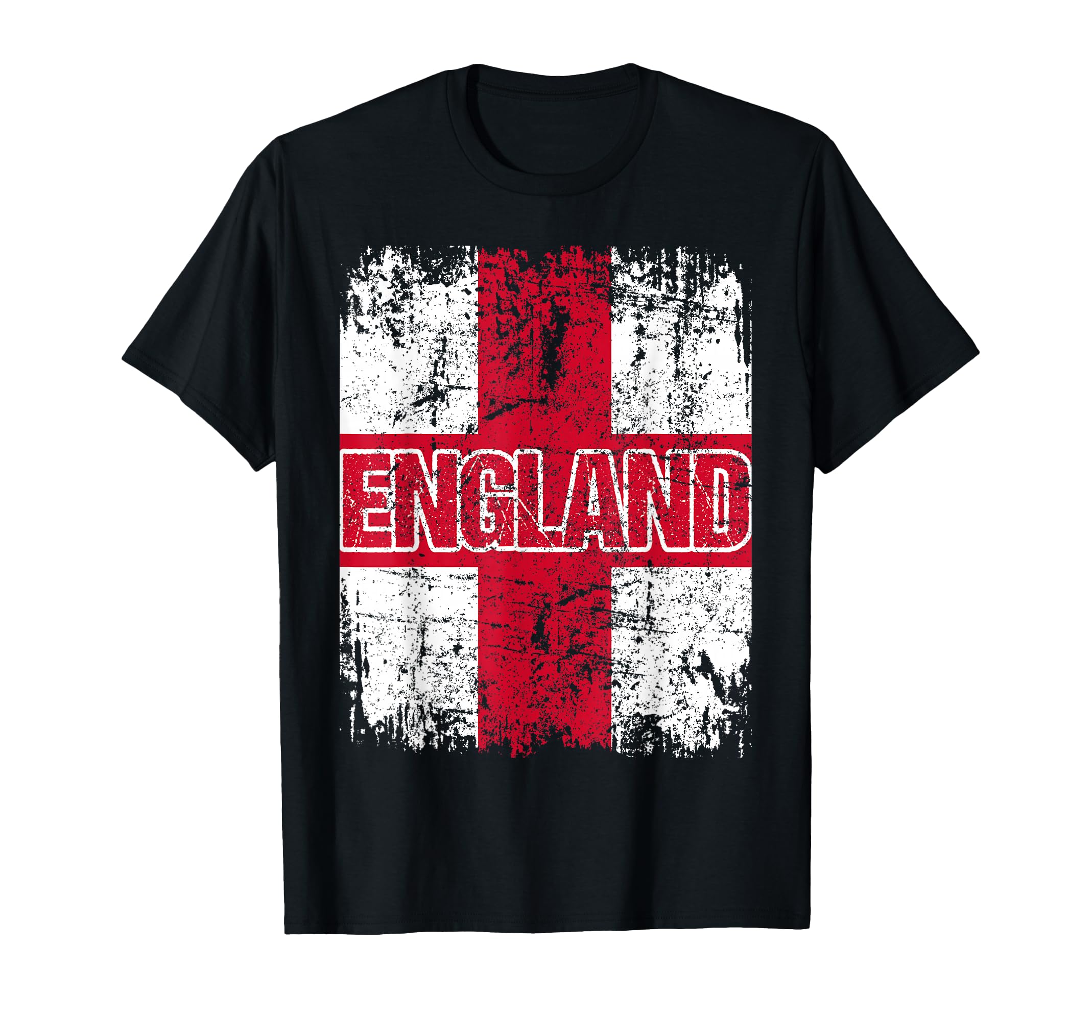 England Flag Distressed England T-Shirt - Custom Art Print Men Women - T-Shirt, Sweatshirt, Hoodie