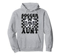 Soccer Aunt Soccer Auntie Coquette Bow Hoodie - Unique Graphic for Adults - T-Shirt, Sweatshirt, Hoodie