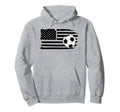 Distressed American Flag Soccer Ball Usa Hoodie - Trendy Graphic Unisex - T-Shirt, Sweatshirt, Hoodie
