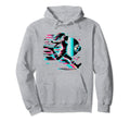 Vaporwave Glitch Art Female Soccer Player Hoodie - Streetwear Style Unisex - T-Shirt, Sweatshirt, Hoodie