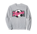 Soccer Mama Checkered Funny Sporty Sweatshirt - Custom Art Print for Adults - T-Shirt, Sweatshirt, Hoodie