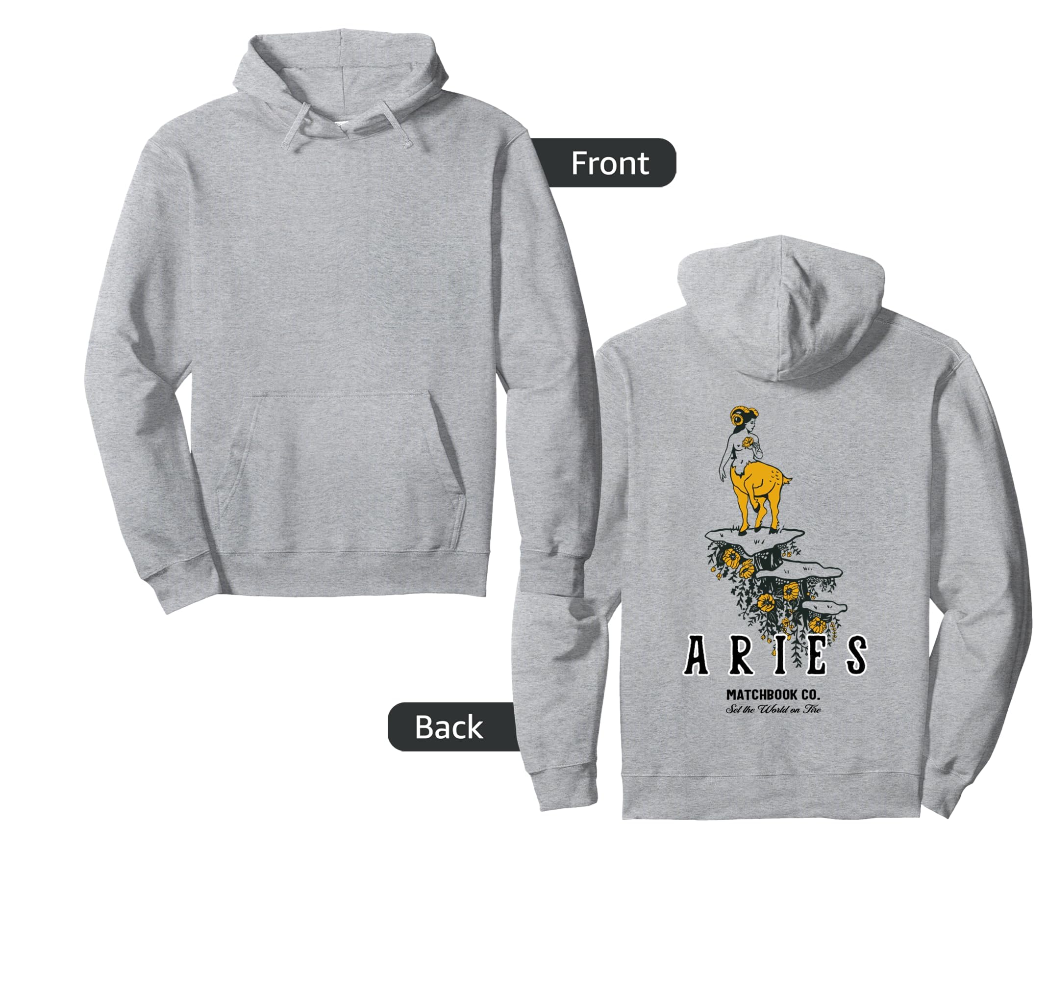 Aries Matchbook Company Set World Fire Hoodie - Graphic Print Men Women - T-Shirt, Sweatshirt, Hoodie