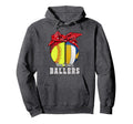 Busy Raising Ballers Softball Hoodie - Custom Art Print for Adults - T-Shirt, Sweatshirt, Hoodie