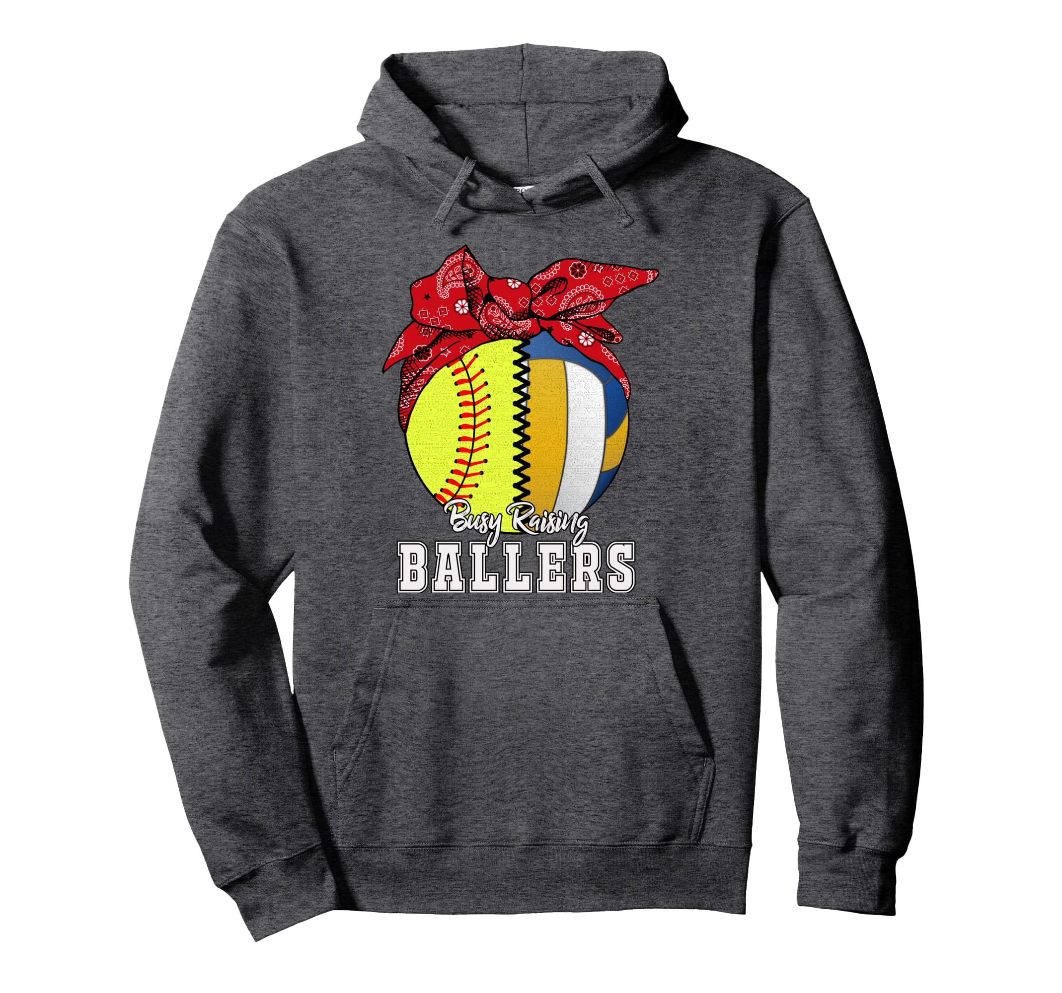 Busy Raising Ballers Softball Hoodie - Custom Art Print for Adults - T-Shirt, Sweatshirt, Hoodie