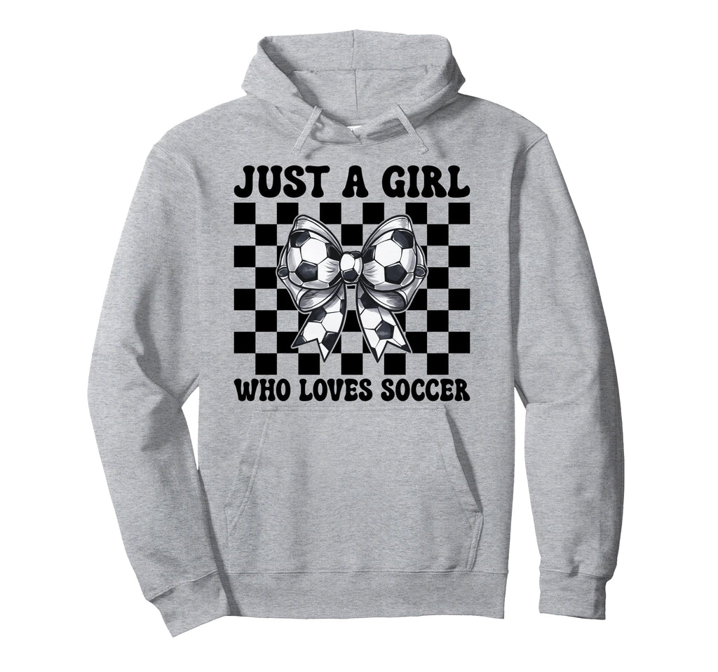 Just Who Loves Soccer Mom Coquette Bow Hoodie - Minimalist Print Men Women - T-Shirt, Sweatshirt, Hoodie