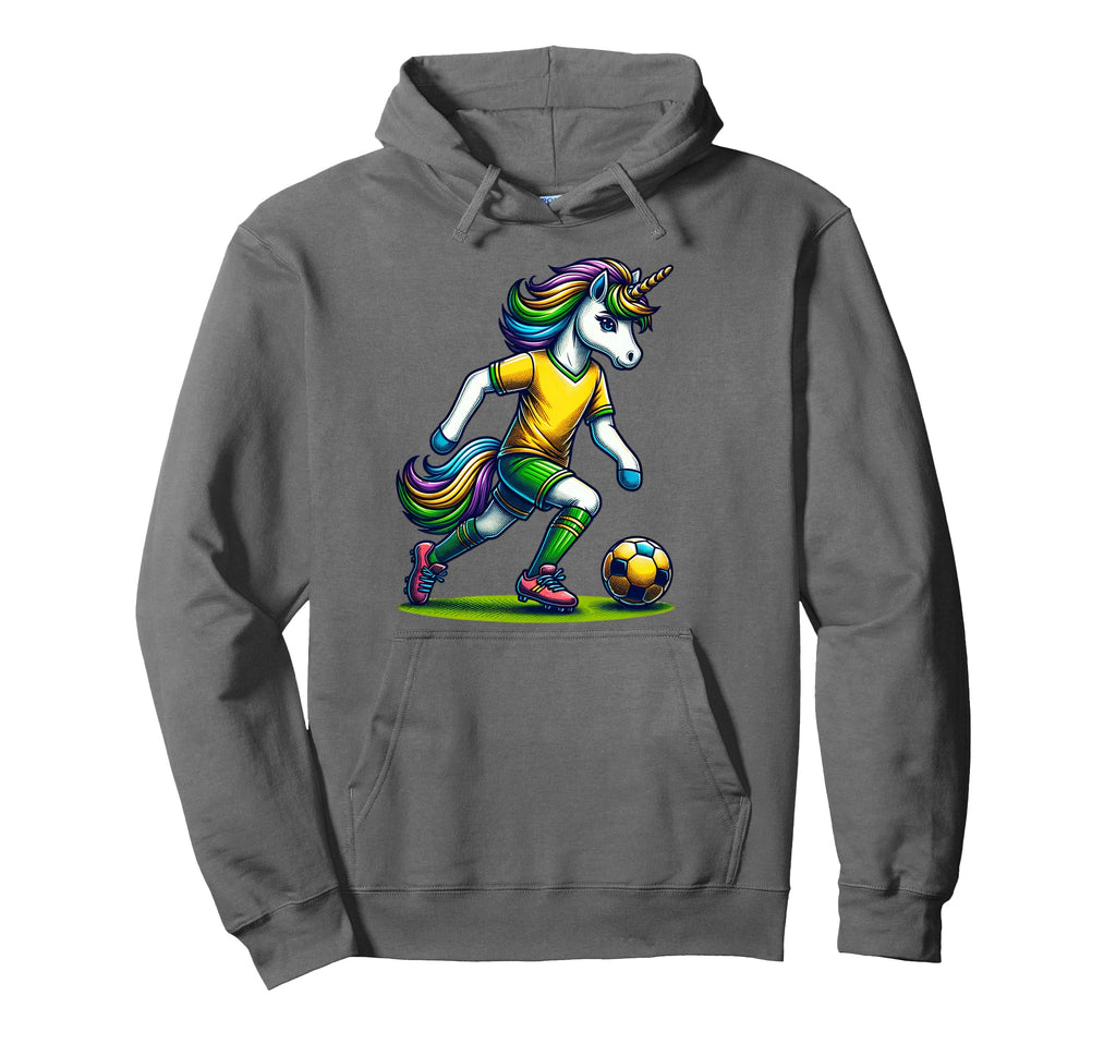 Footballer Unicorn Fans Soccer Team Hoodie - Unique Graphic for Adults - T-Shirt, Sweatshirt, Hoodie