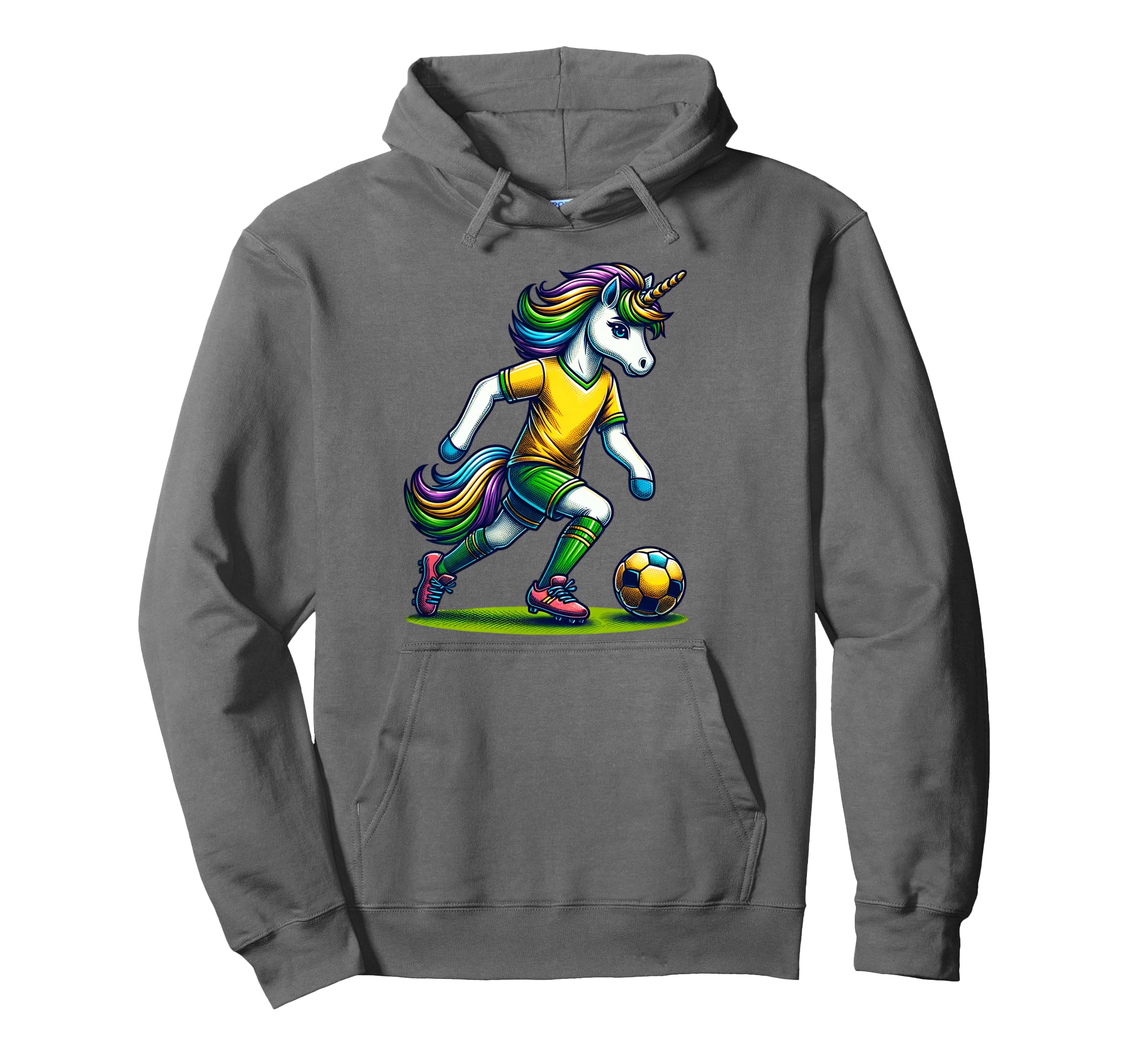 Footballer Unicorn Fans Soccer Team Hoodie - Unique Graphic for Adults - T-Shirt, Sweatshirt, Hoodie