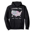 Us National Parks Map Camping Hiking Gift Hoodie - Aesthetic Graphic Unisex - T-Shirt, Sweatshirt, Hoodie