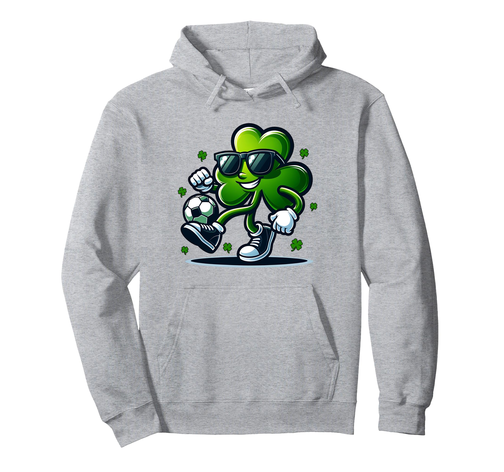 Soccer St Patricks Day Funny Irish Hoodie - Custom Art Print for Adults - T-Shirt, Sweatshirt, Hoodie