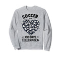 100 Days School Soccer Heart Love Sweatshirt - Casual Everyday Wear Unisex - T-Shirt, Sweatshirt, Hoodie