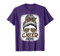 Messy Bun Cheer Mom Leopard Cheerleader T-Shirt - Custom Art Print Unisex - T-Shirt, Sweatshirt, Hoodie