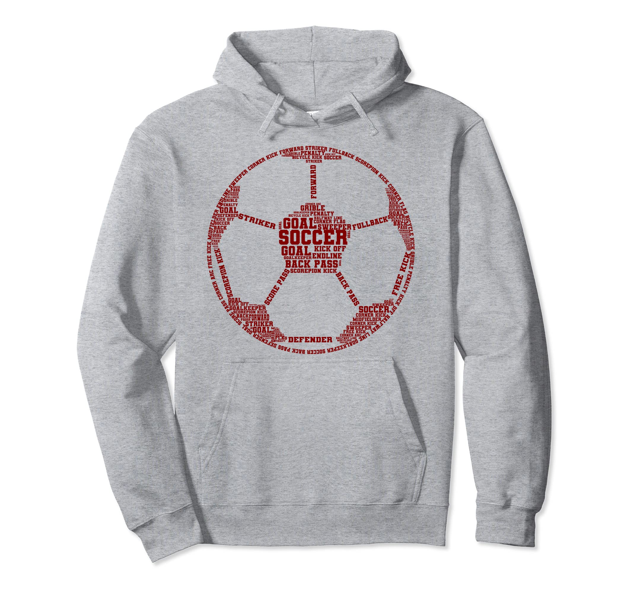 Funny Word Cloud Soccer Ball Gift Hoodie - Fun Novelty Design Men Women - T-Shirt, Sweatshirt, Hoodie