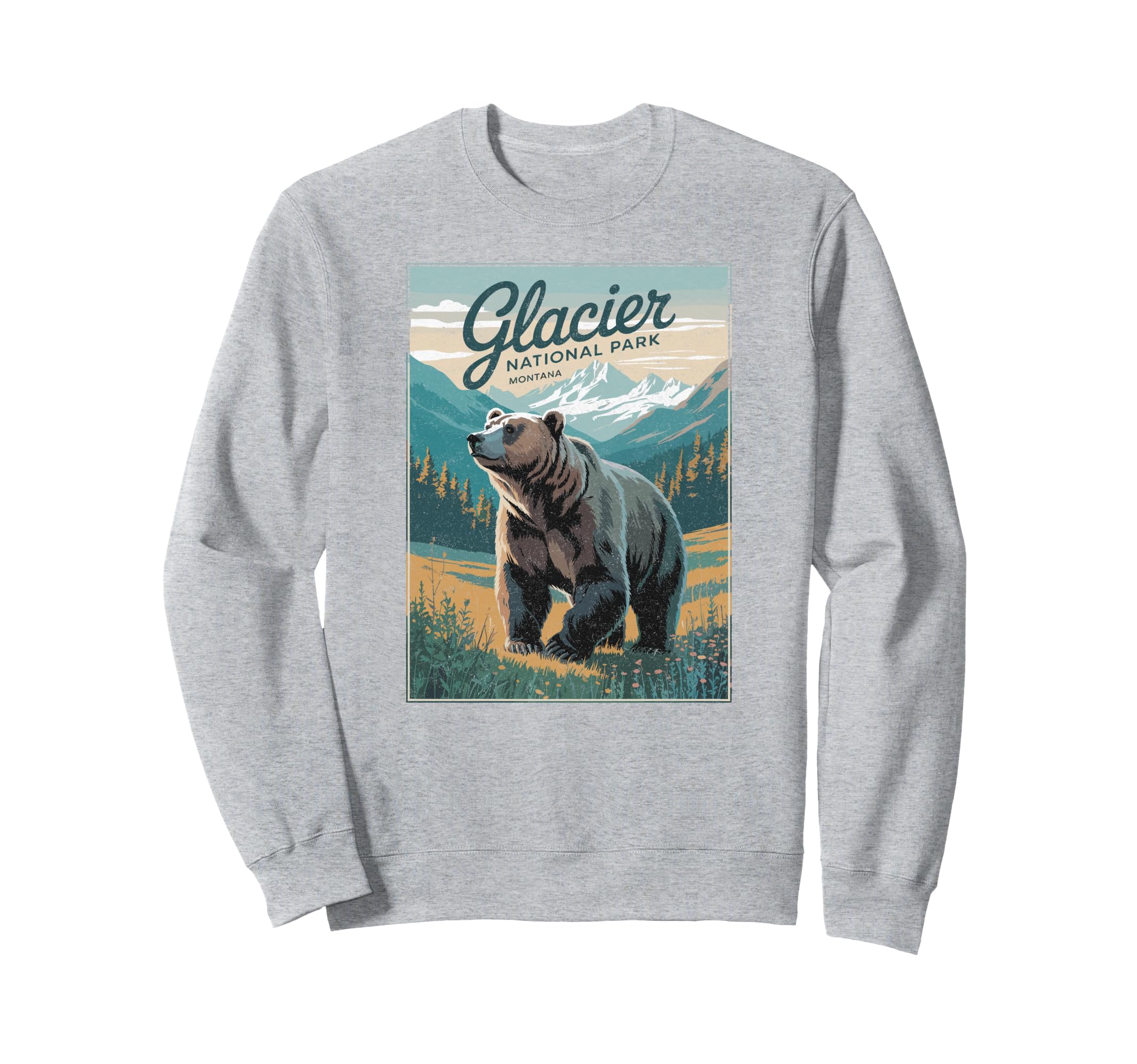 Glacier National Park Montana Usa Sweatshirt - Aesthetic Graphic Men Women - T-Shirt, Sweatshirt, Hoodie