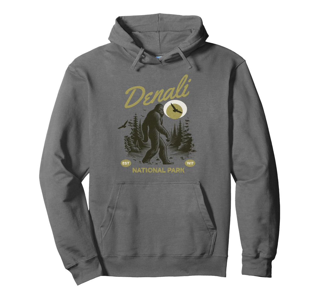 Bigfoot Denali National Park Hiking Hoodie - Novelty Apparel Unisex - T-Shirt, Sweatshirt, Hoodie