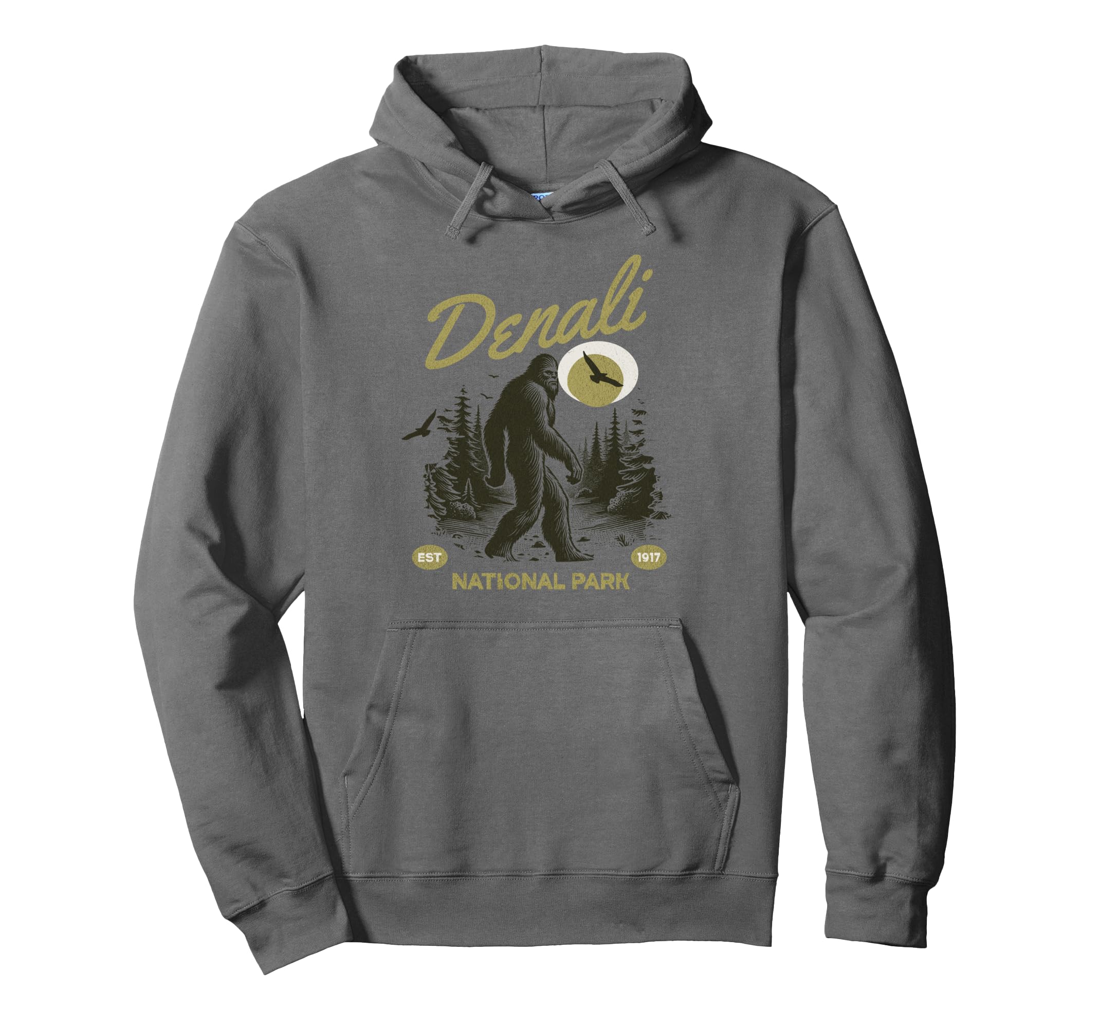 Bigfoot Denali National Park Hiking Hoodie - Novelty Apparel Unisex - T-Shirt, Sweatshirt, Hoodie