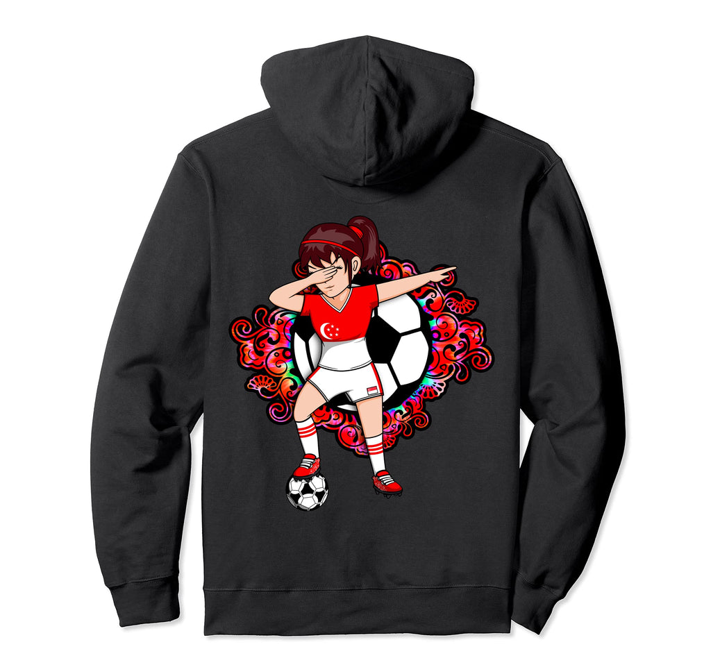 Dabbing Soccer Singapore Jersey Hoodie - Fun Novelty Design for Adults - T-Shirt, Sweatshirt, Hoodie