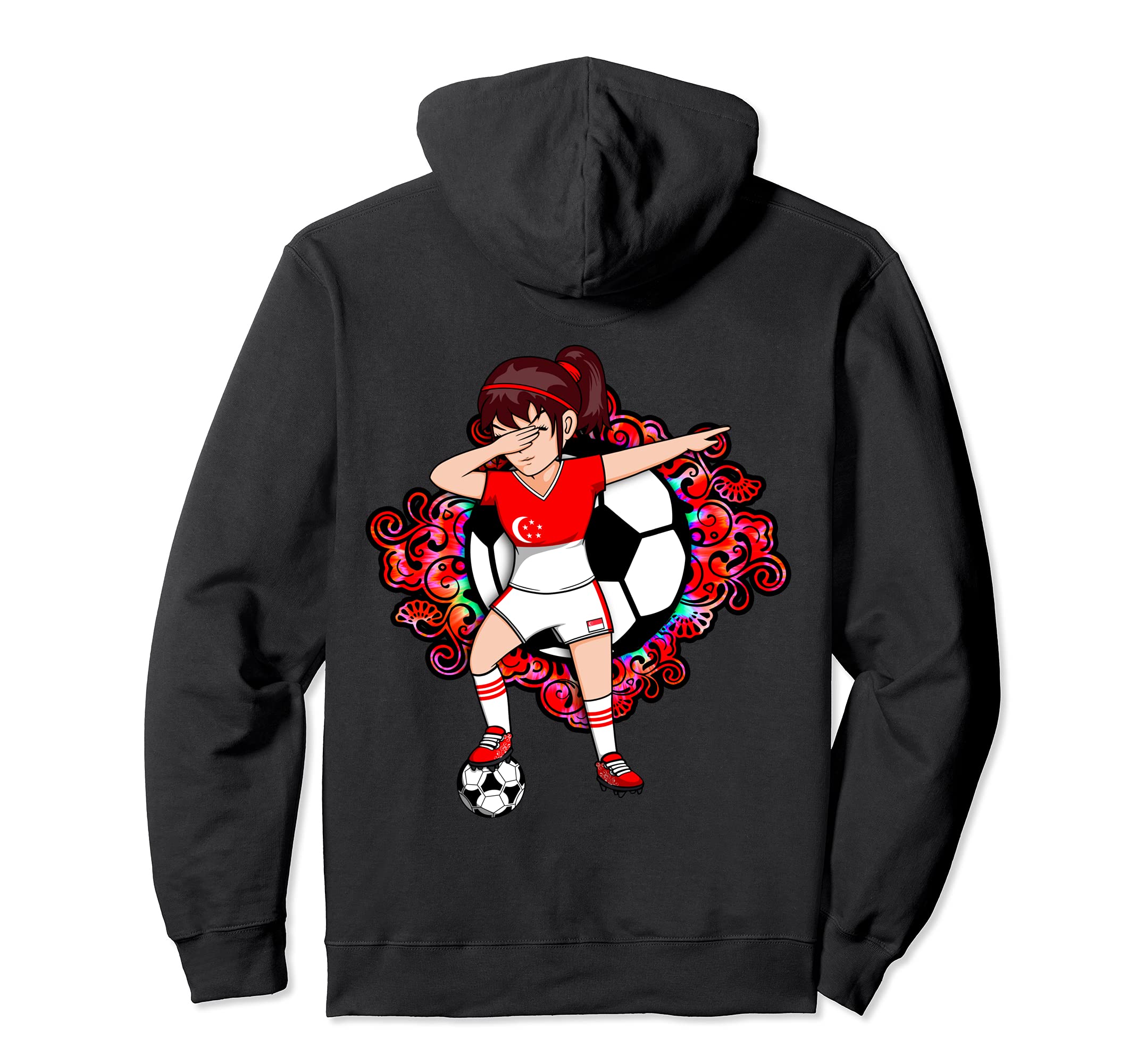 Dabbing Soccer Singapore Jersey Hoodie - Fun Novelty Design for Adults - T-Shirt, Sweatshirt, Hoodie
