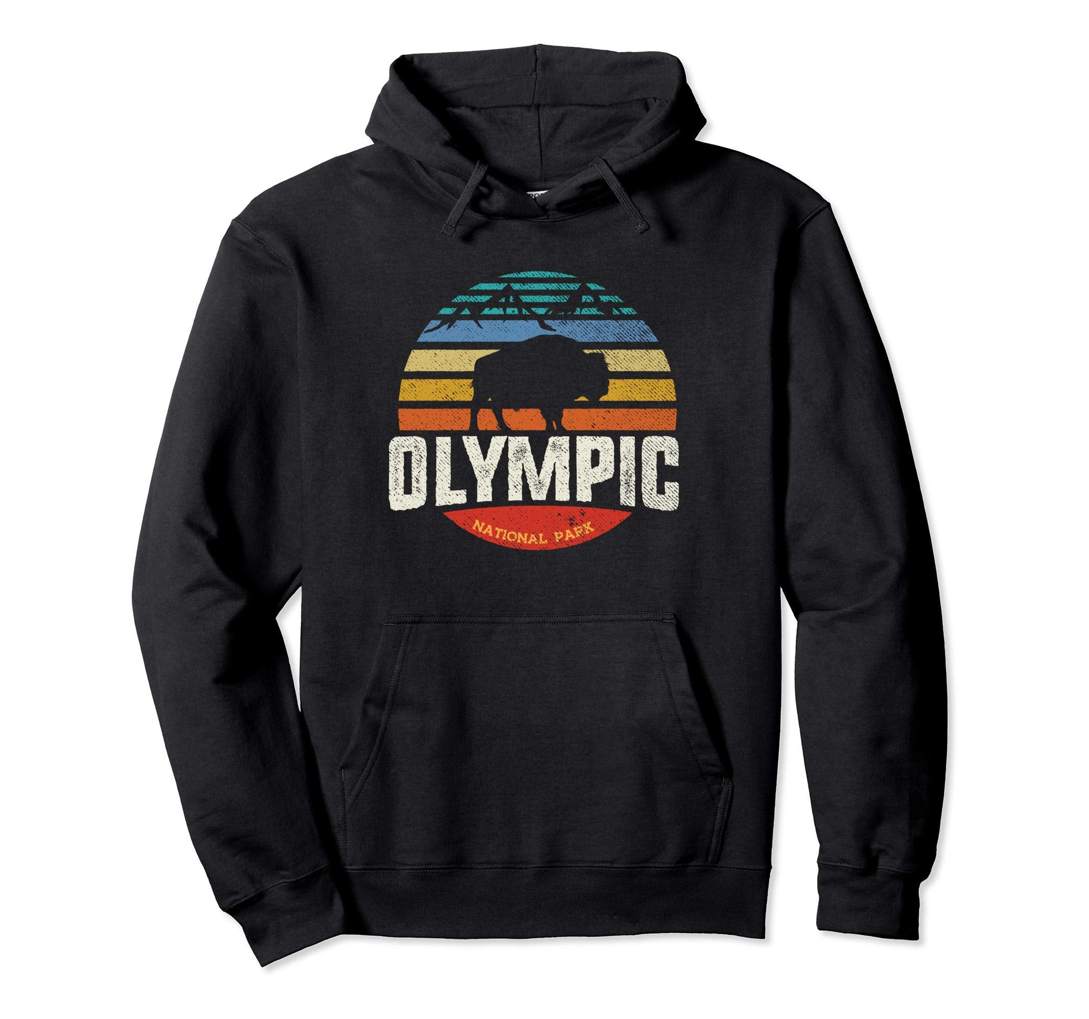 Olympic National Park Washington Hoodie - Fun Novelty Design for Adults - T-Shirt, Sweatshirt, Hoodie