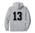Number 13 Backside 80S 90S Team Jersey Hoodie - Streetwear Style Unisex - T-Shirt, Sweatshirt, Hoodie