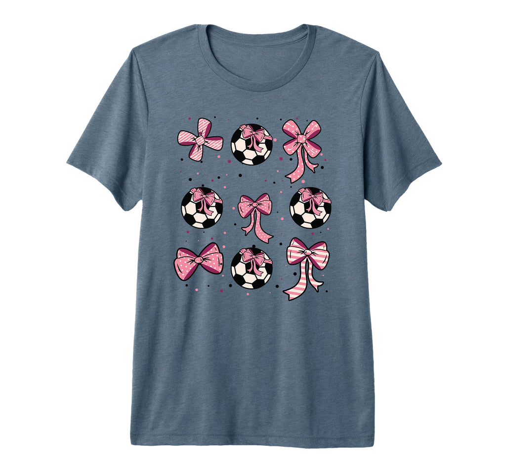 Soccer Ball Coquette Bow Game Day T-Shirt - Minimalist Print for Adults - T-Shirt, Sweatshirt, Hoodie