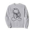 Hip Hop Over Ear Headphones Sweatshirt - Casual Everyday Wear for Adults - T-Shirt, Sweatshirt, Hoodie