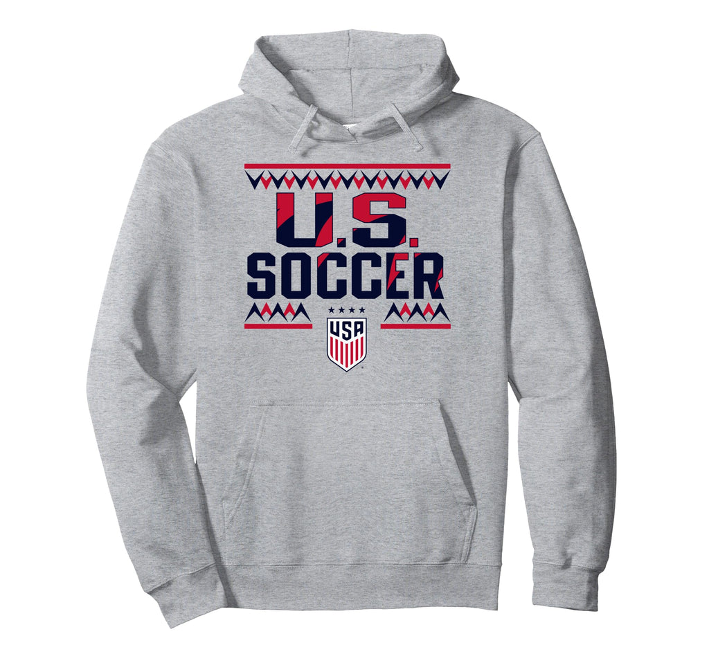 U S Soccer Sharktooth Gray Uswnt Hoodie - Novelty Apparel Unisex - T-Shirt, Sweatshirt, Hoodie