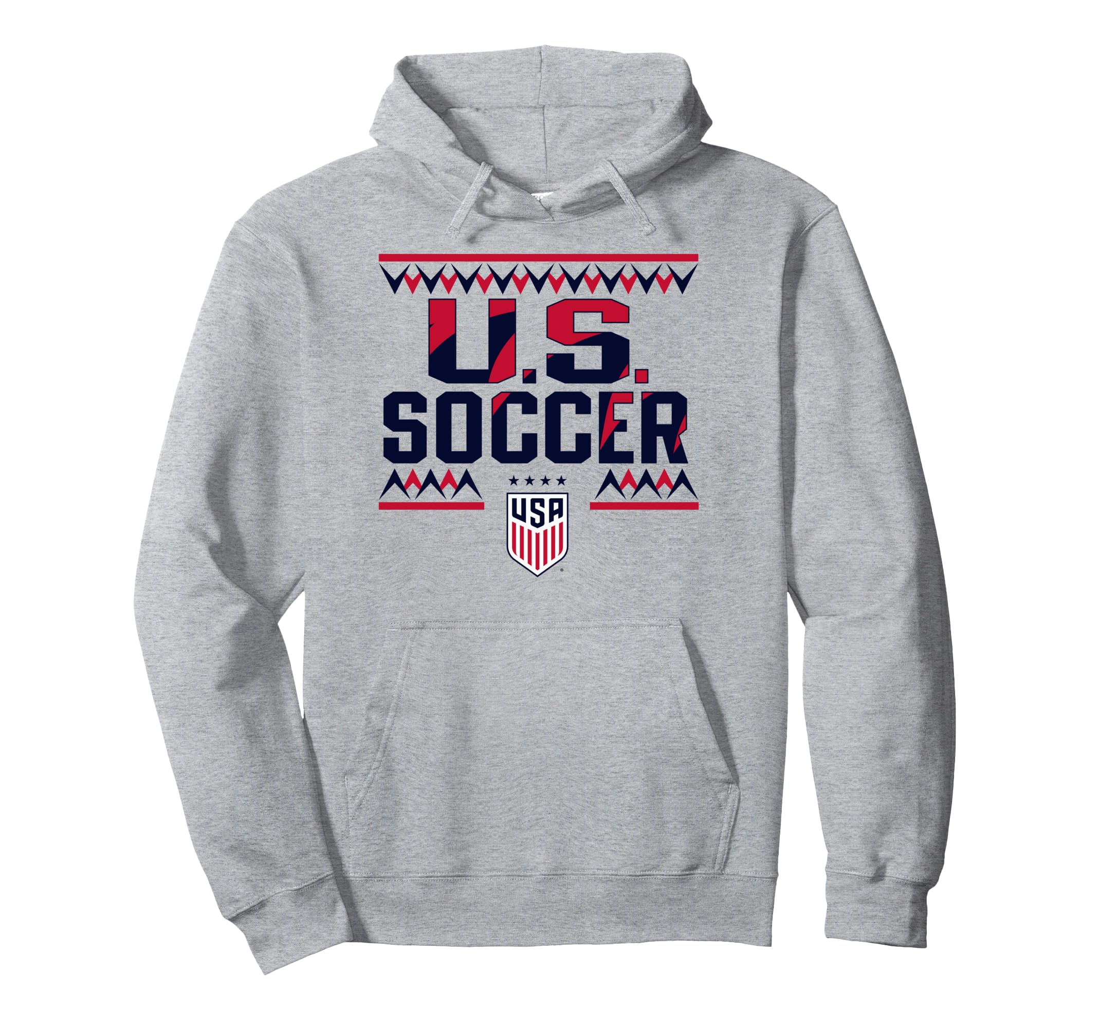 U S Soccer Sharktooth Gray Uswnt Hoodie - Novelty Apparel Unisex - T-Shirt, Sweatshirt, Hoodie