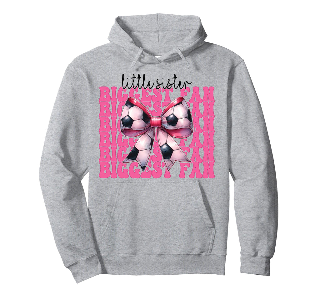 Soccer Sister Soccer Coquette Little Hoodie - Unique Graphic for Adults - T-Shirt, Sweatshirt, Hoodie