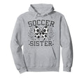 Coquette Bow Soccer Sister Game Day Hoodie - Aesthetic Graphic Men Women - T-Shirt, Sweatshirt, Hoodie