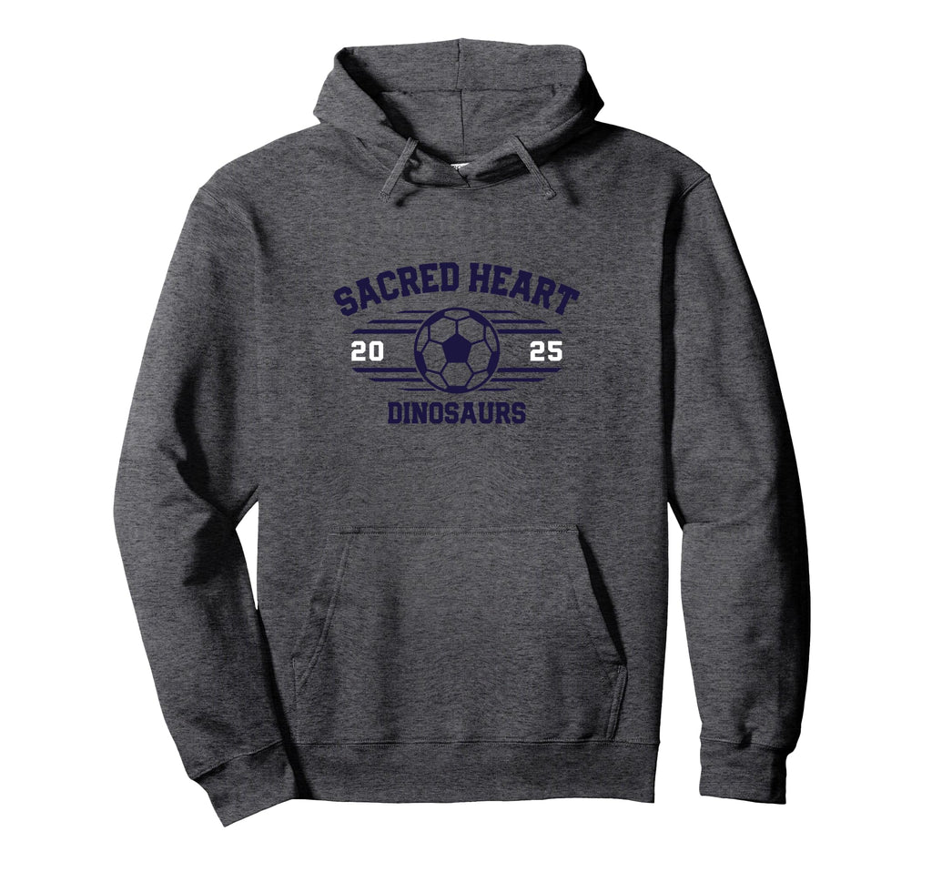 Sacred Heart Dinosaurs Soccer Ball Hoodie - Fun Novelty Design Men Women - T-Shirt, Sweatshirt, Hoodie