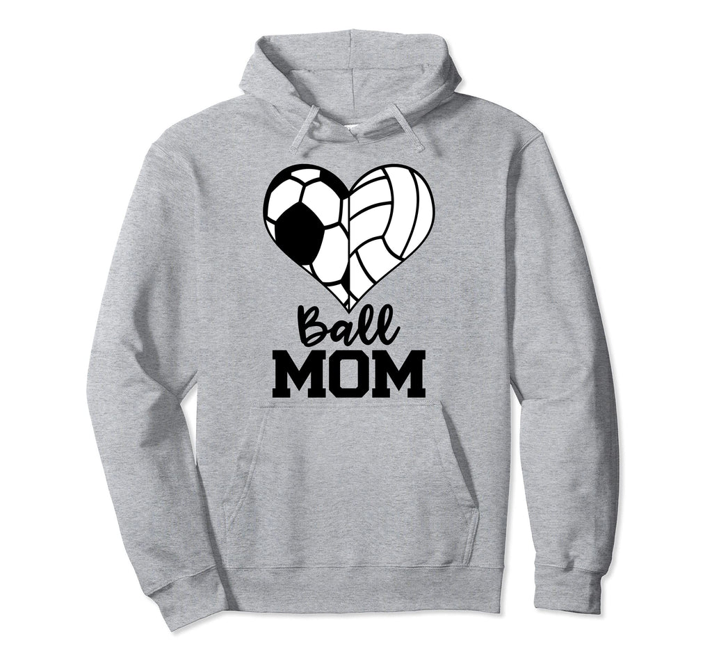 Ball Mom Funny Soccer Volleyball Player Hoodie - Trendy Graphic Men Women - T-Shirt, Sweatshirt, Hoodie