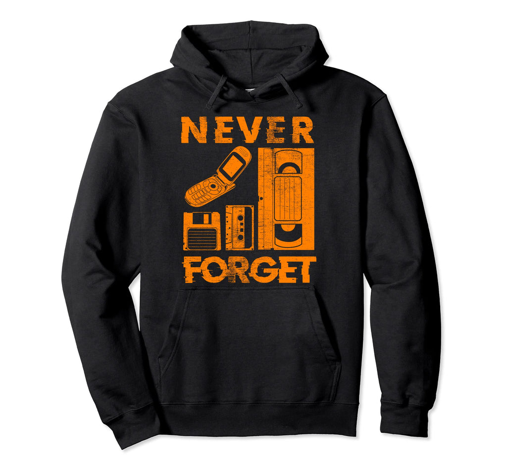Never Forget 90S Floppy Disk Flip Hoodie - Fun Novelty Design Men Women - T-Shirt, Sweatshirt, Hoodie