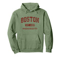 Boston Massachusetts Ma Athletic Sports Hoodie - Graphic Print Unisex - T-Shirt, Sweatshirt, Hoodie