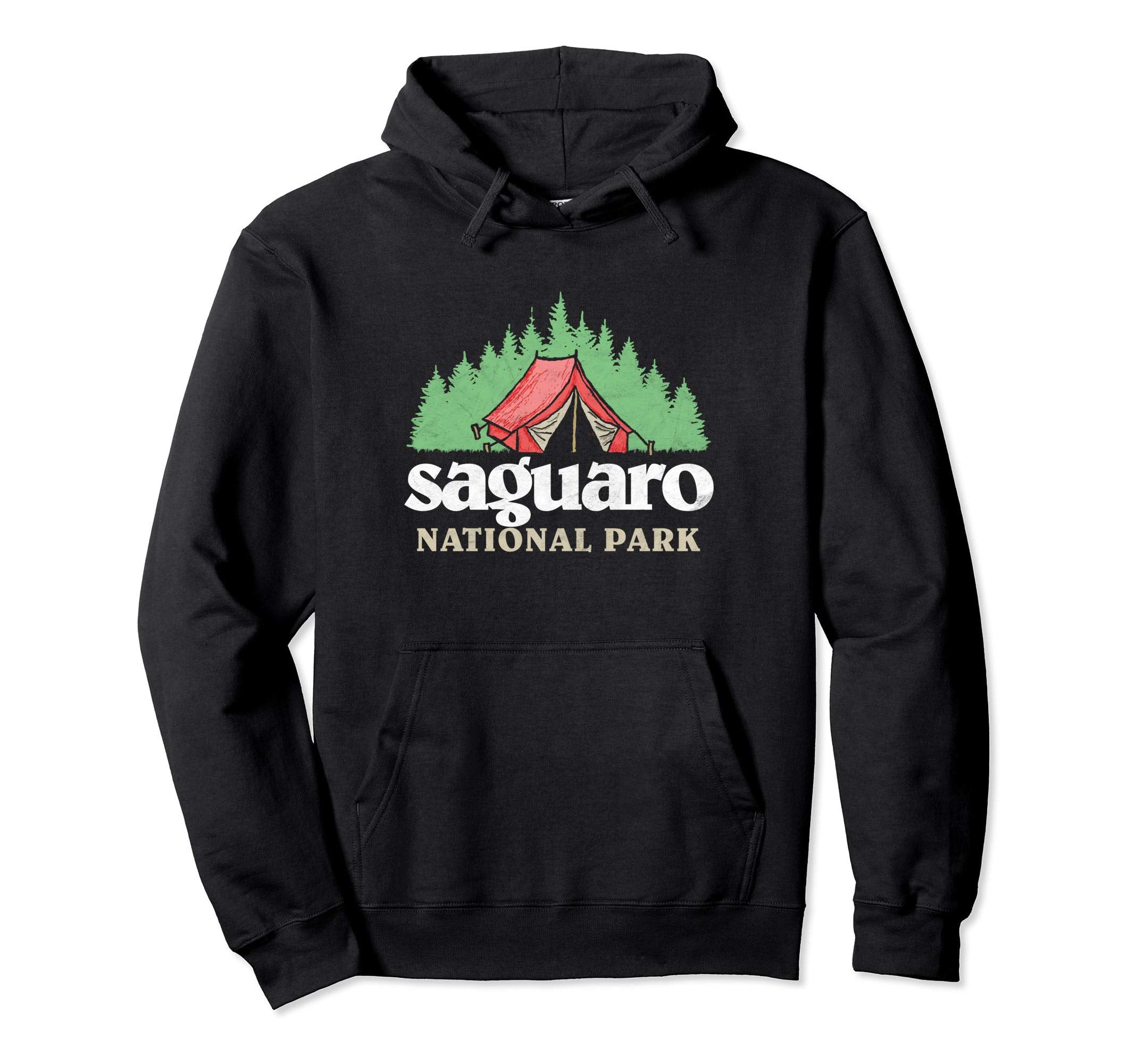 Saguaro National Park Tent Camping Hoodie - Trendy Graphic for Adults - T-Shirt, Sweatshirt, Hoodie