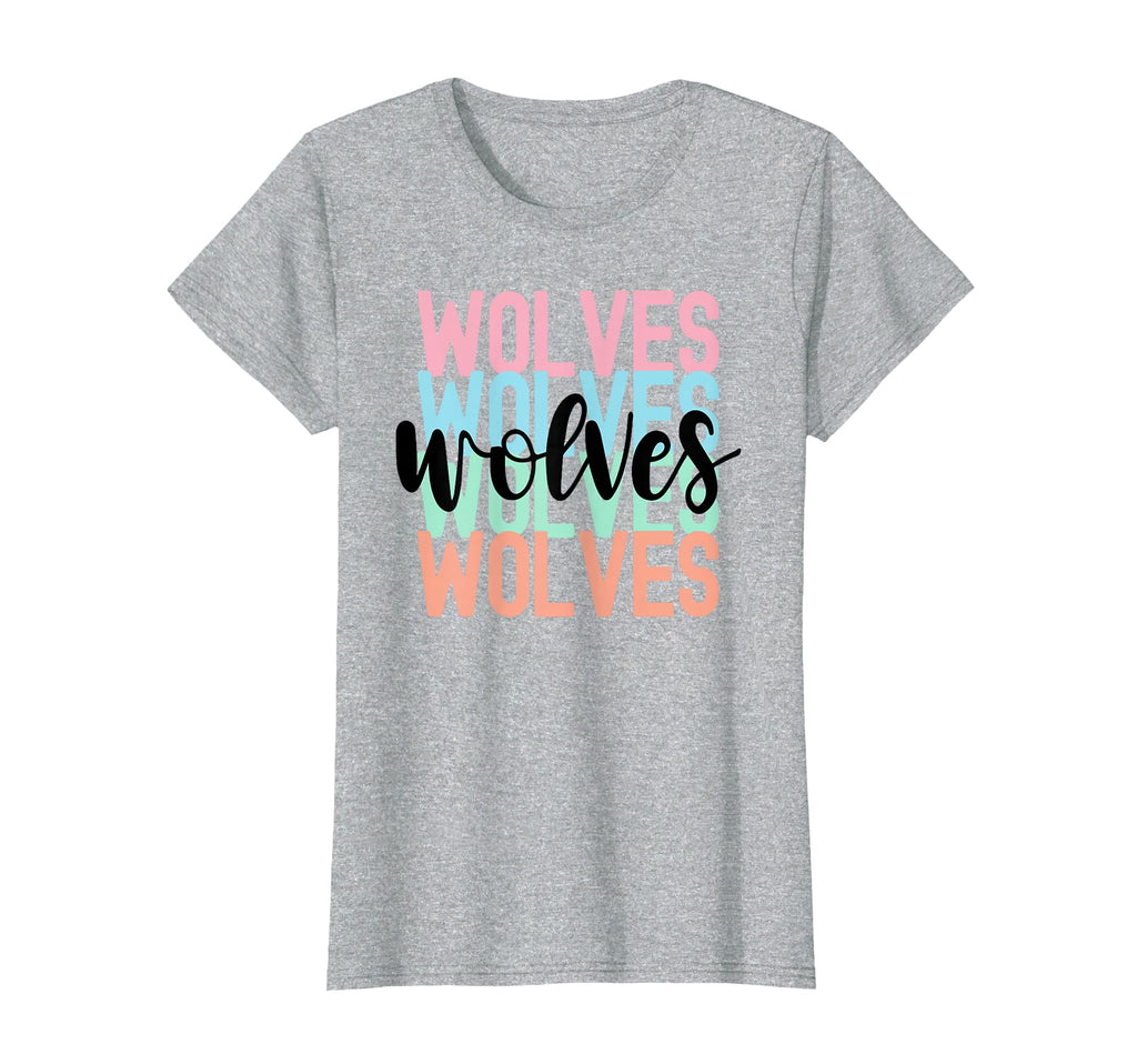 Wolves Team Mascot School Spirit Game T-Shirt - Custom Art Print Unisex - T-Shirt, Sweatshirt, Hoodie