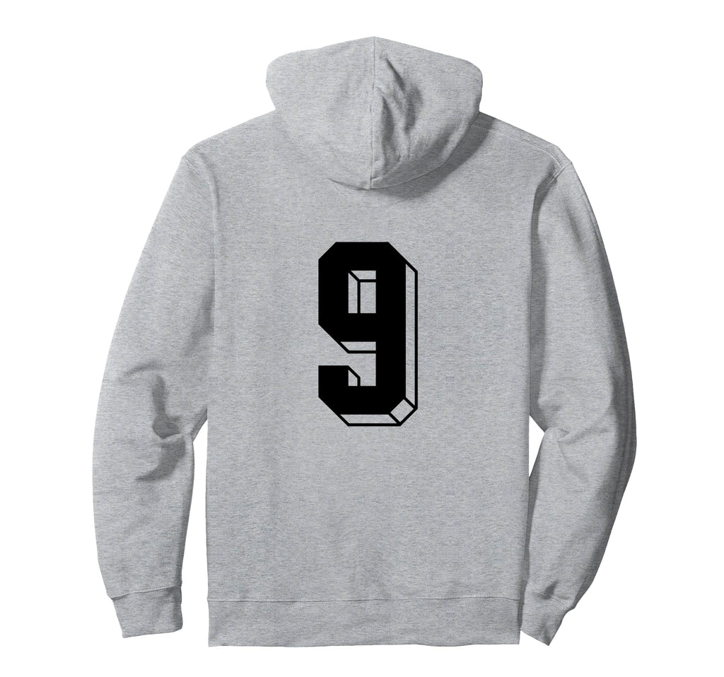 Number 9 Backside 80S 90S Team Hoodie - Casual Everyday Wear for Adults - T-Shirt, Sweatshirt, Hoodie