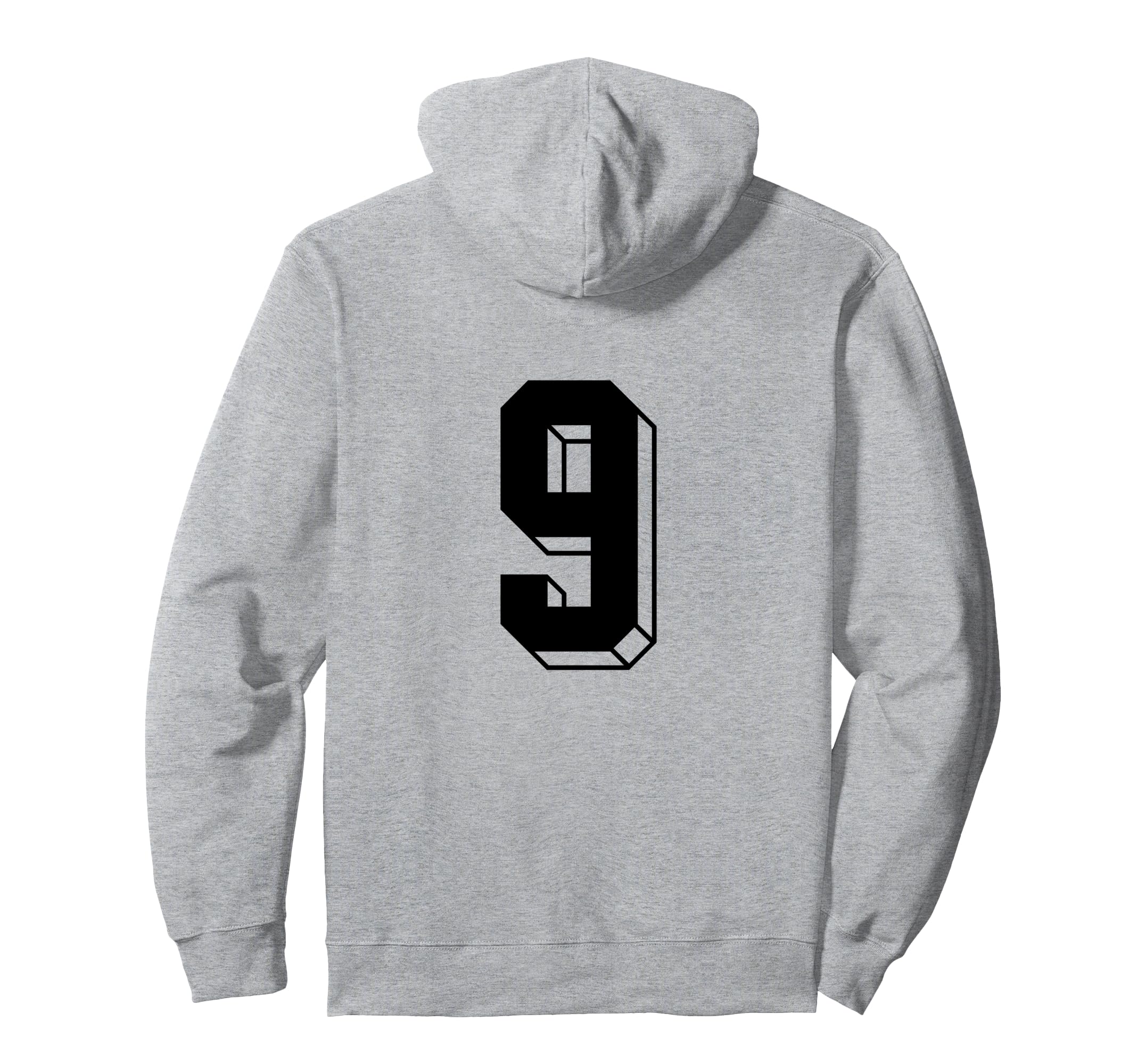 Number 9 Backside 80S 90S Team Hoodie - Casual Everyday Wear for Adults - T-Shirt, Sweatshirt, Hoodie