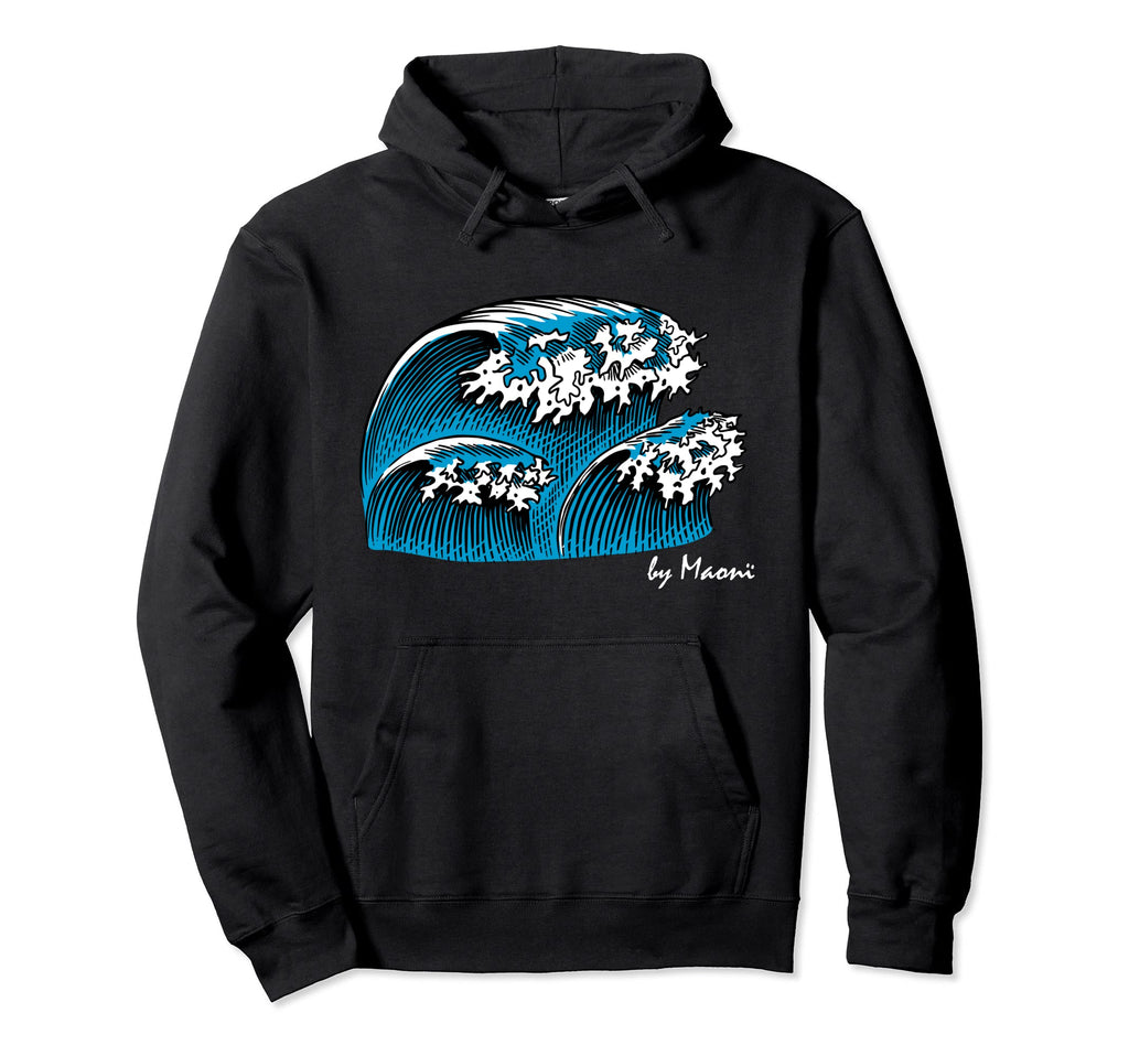 Pacific Ocean Wave Surf Club Surfer Hoodie - Fun Novelty Design for Adults - T-Shirt, Sweatshirt, Hoodie