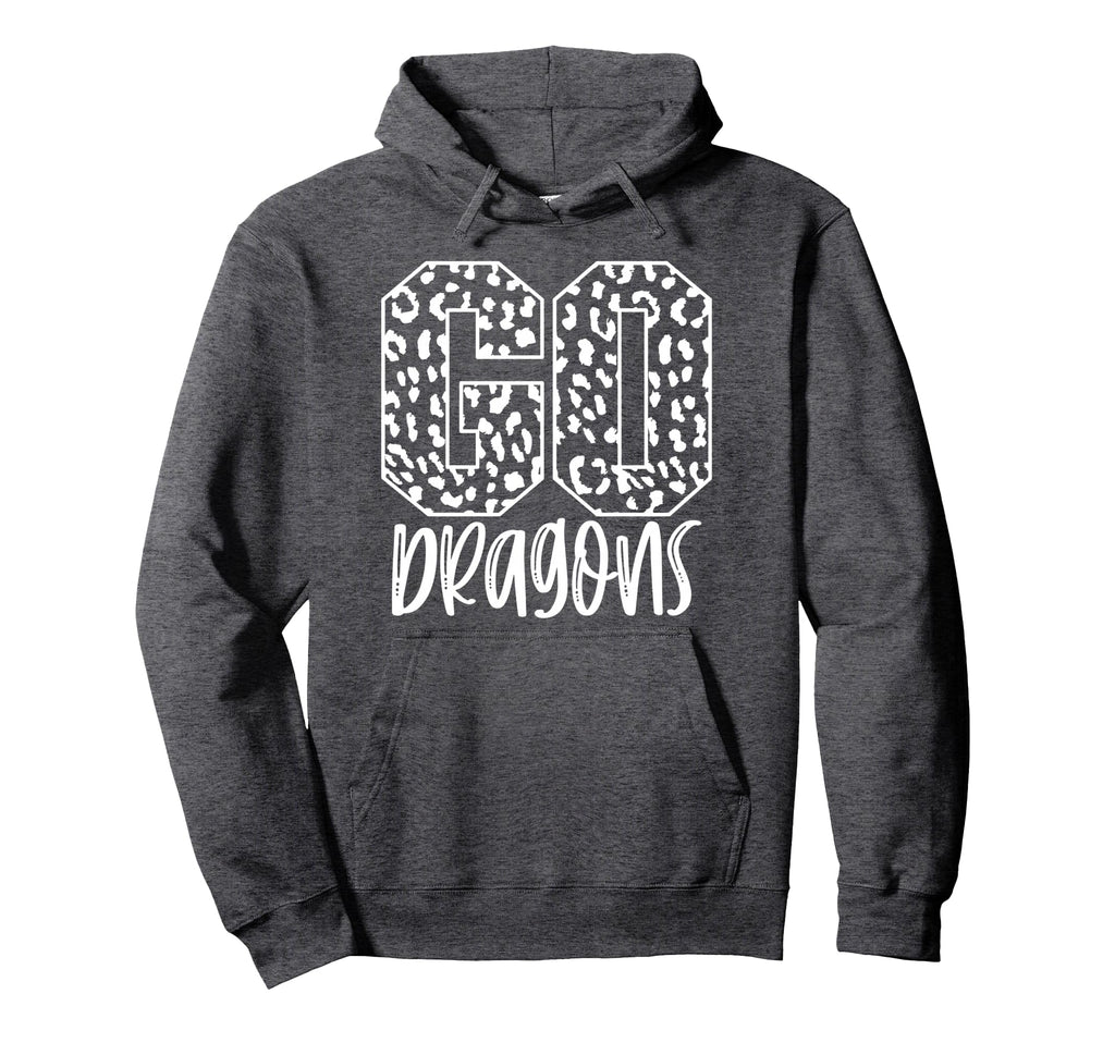 Dragons Team Mascot School Spirit Game Hoodie - Minimalist Print Unisex - T-Shirt, Sweatshirt, Hoodie