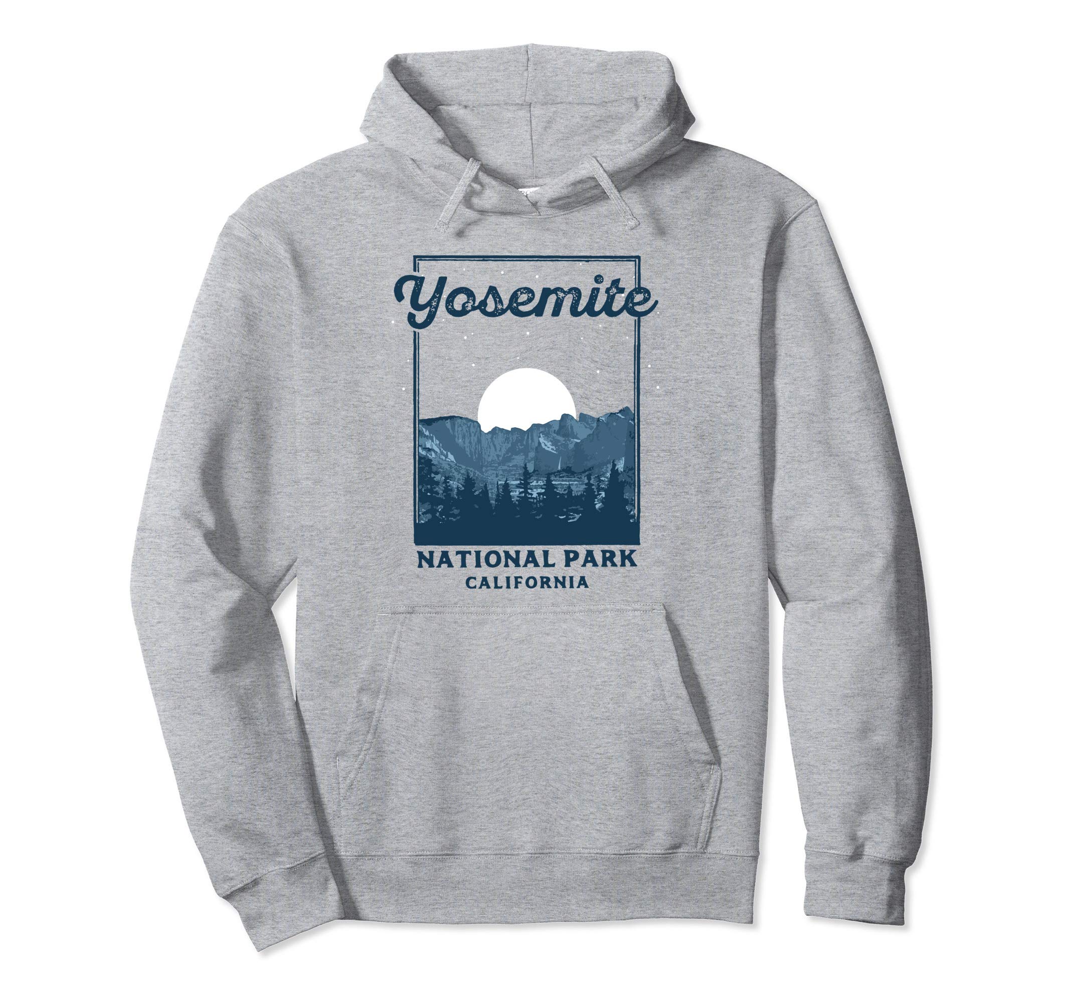 Yosemite National Park Night Moon Stars Hoodie - Novelty Apparel Unisex - T-Shirt, Sweatshirt, Hoodie
