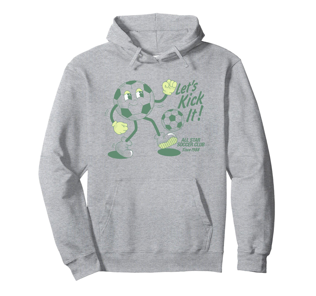 Trendy Lets Kick It All Star Soccer Hoodie - Novelty Apparel for Adults - T-Shirt, Sweatshirt, Hoodie