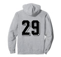 Number 29 Backside 80S 90S Team Jersey Hoodie - Aesthetic Graphic Unisex - T-Shirt, Sweatshirt, Hoodie