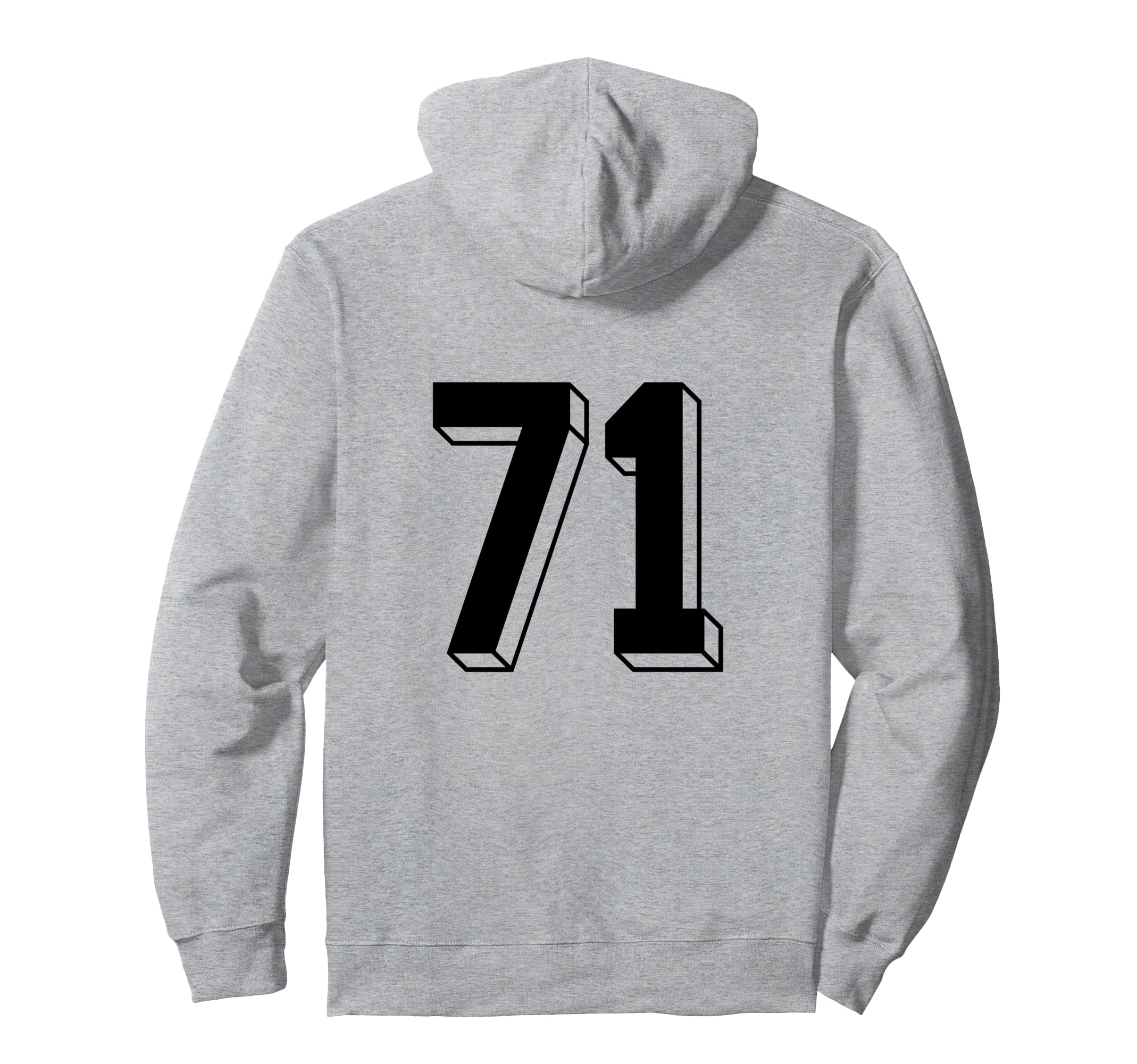 Number 71 Backside 80S 90S Team Jersey Hoodie - Novelty Apparel Unisex - T-Shirt, Sweatshirt, Hoodie